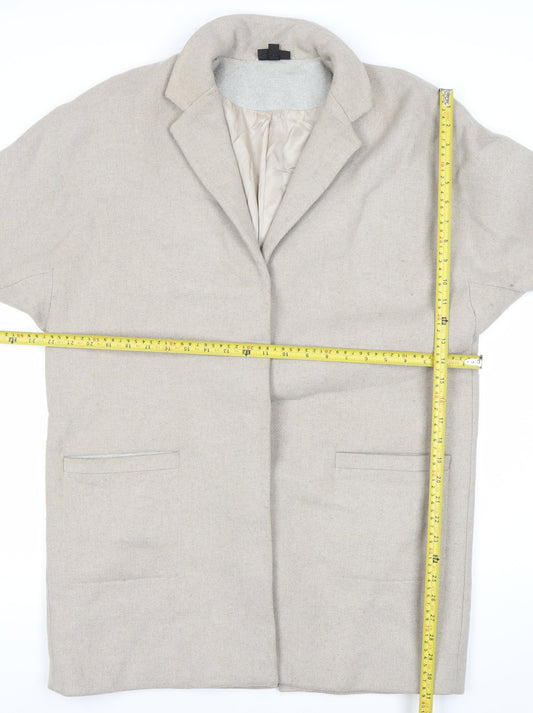 Womens UK Size 14 Topshop Beige Overcoat