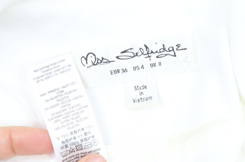 Miss Selfridge Women White UK 8 Shawl Collar Blazer Jacket