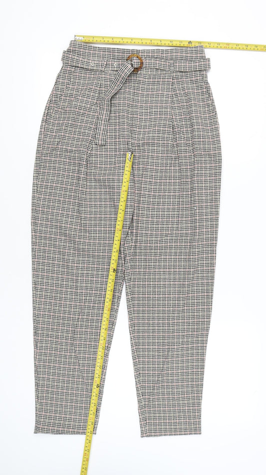Womens UK Size 8 MNG Basics Regular Fit Paperbag Multicoloured Trousers