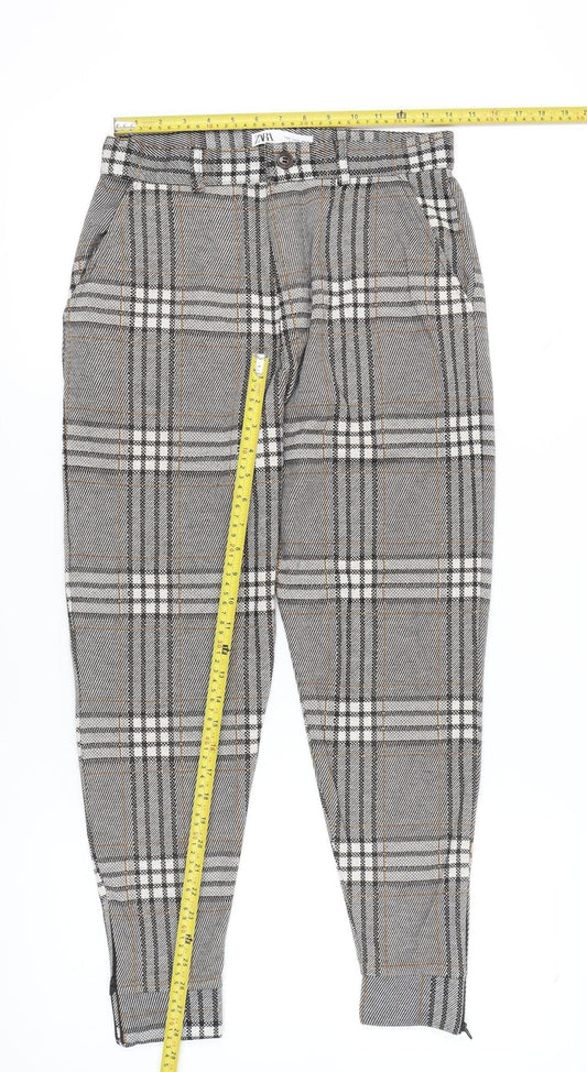Womens UK Size M Zara Slim Fit Business Casual Workwear Grey Trousers