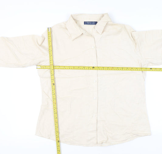Womens UK Size 18 Hilditch & Key Beige Classic Button-Up
