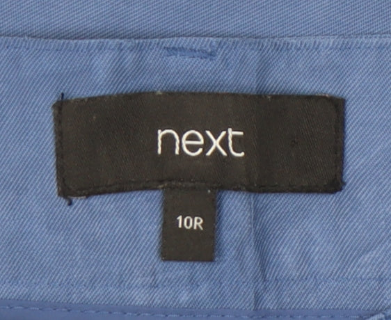 Next Womens Blue Wide Leg Trousers Size 10 Regular Viscose Blend