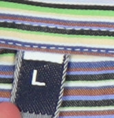 Daniel Hechter Men's Multicoloured Stripe Long Sleeve Button-Up Shirt L
