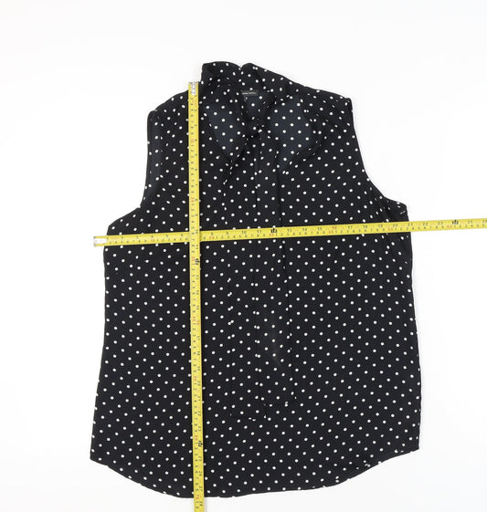 Womens UK Size M Adrianna Papell Black Tunic Blouse