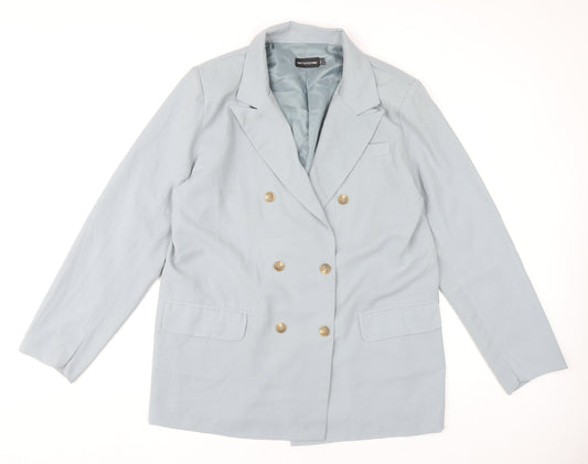 PrettyLittleThing Women’s Blue UK 12 Double Breasted Blazer
