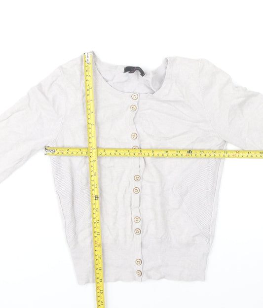Jasper Conran Women’s Beige Long Sleeve Button Cardigan Size 10