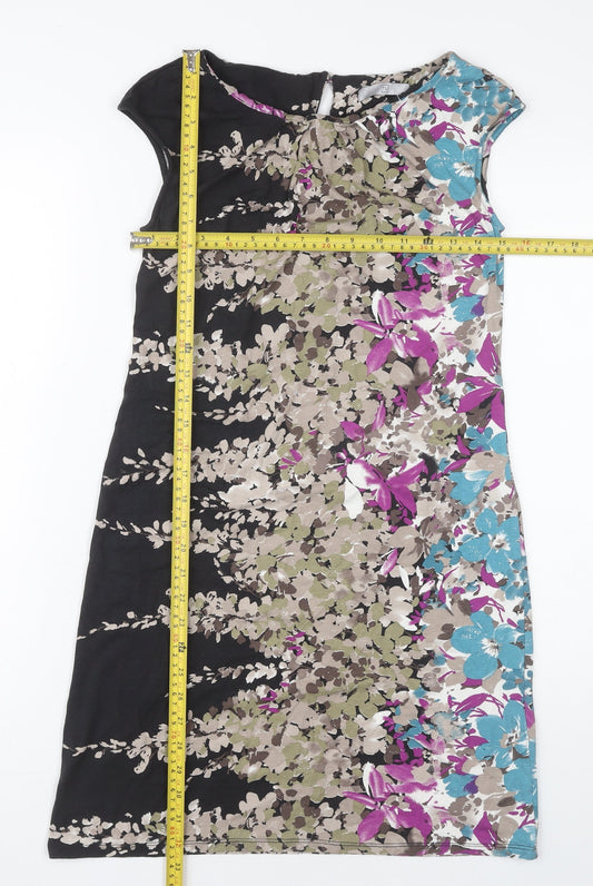 TU Women’s Multicoloured Floral Shift Dress Size 10 Knee Length