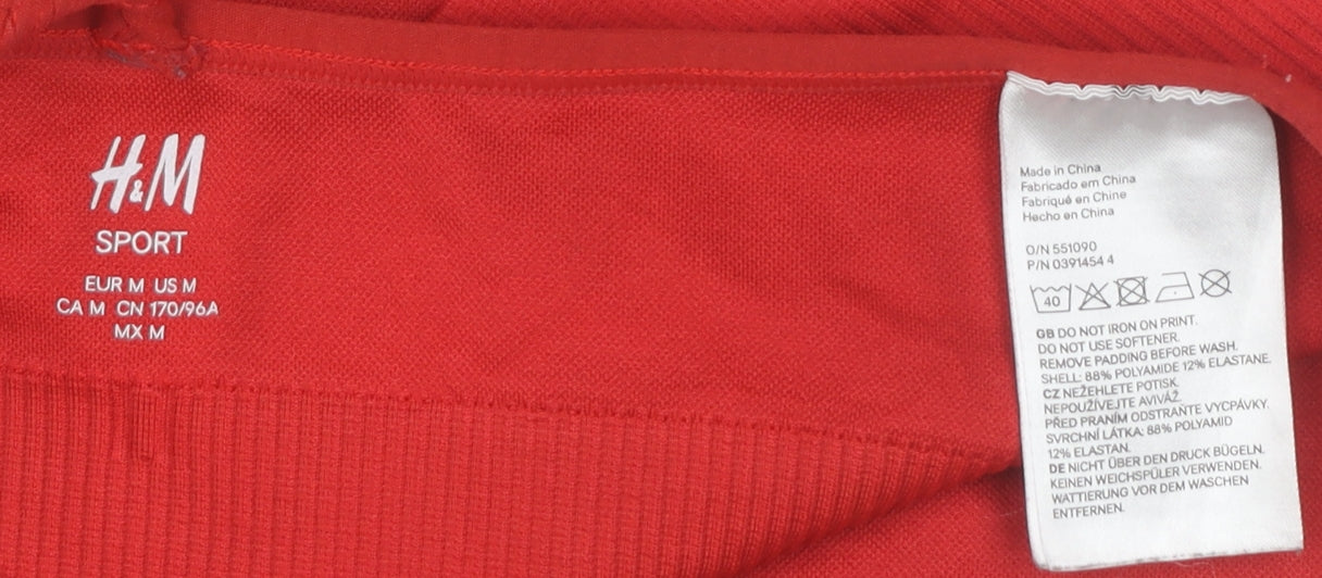 H&M Women’s Red Racerback Tank Top M Athletic Sportswear