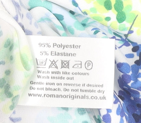 Womens UK Size 10 Roman Multicoloured Tunic Blouse