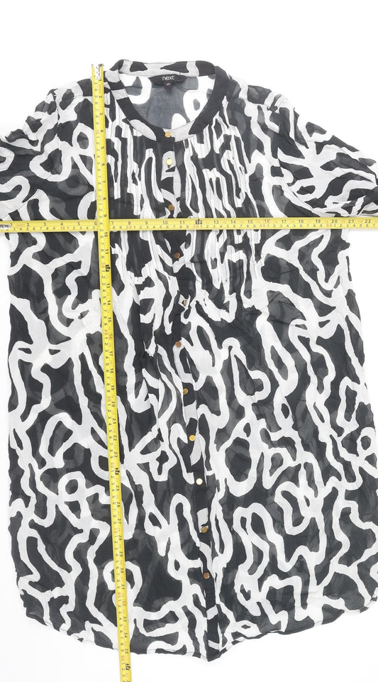 Next Women’s Black Animal Print Shirt Dress Size 14 Tall