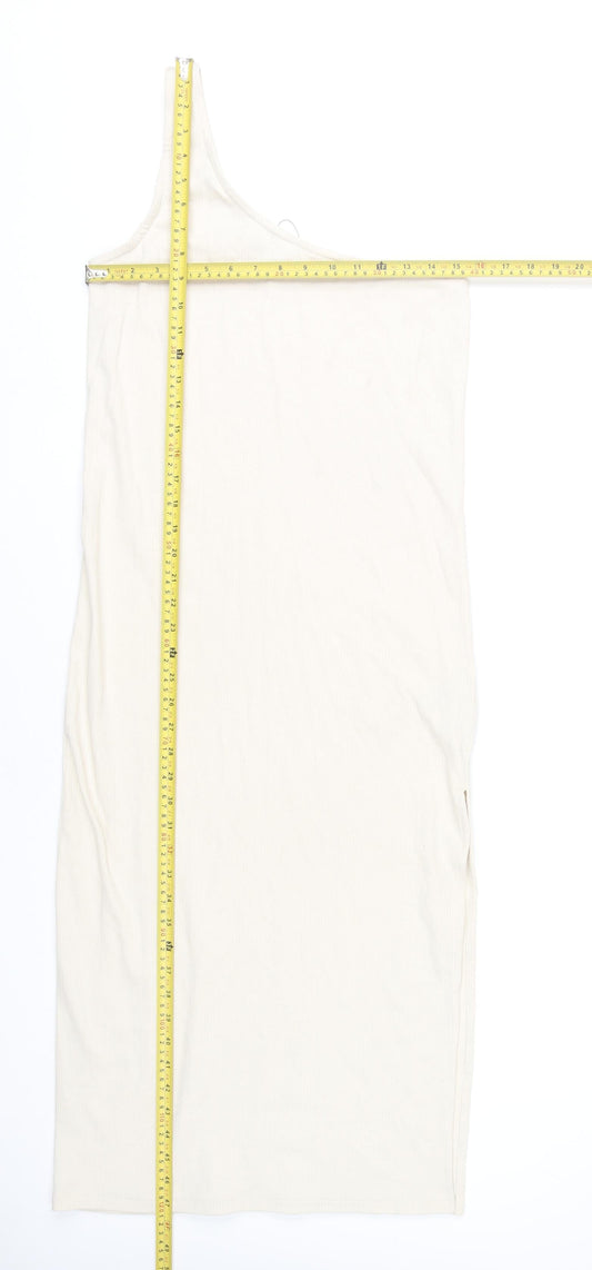 Marks and Spencer Women’s Ivory Size 14 Bodycon One Shoulder Dress