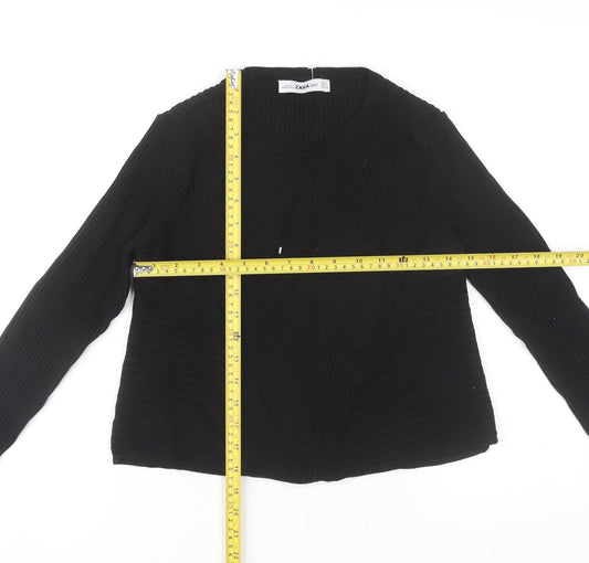 Womens UK Size M Zara Black Pullover Jumper