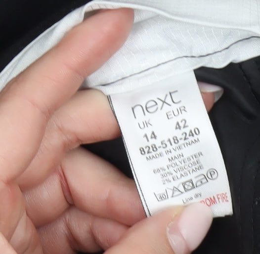 Next Women’s Black Size 14 Straight Leg Dress Trousers