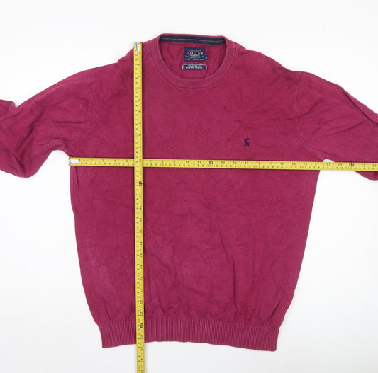 Joules Men's Pink Crew Neck Cotton Wool Jumper Pullover L