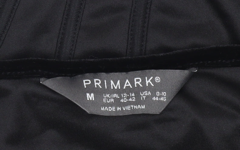 Primark Women’s Black Velvet Cropped Tank Top Size 12 Partywear