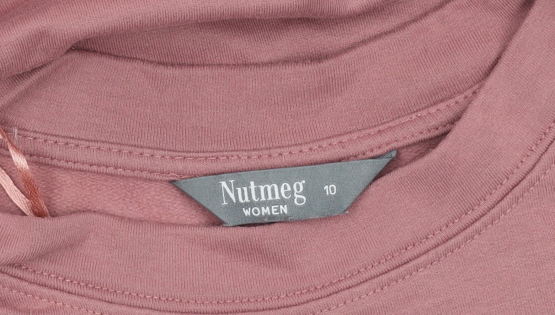 Nutmeg Women Pink Size 10 Crew Neck Pullover Sweatshirt