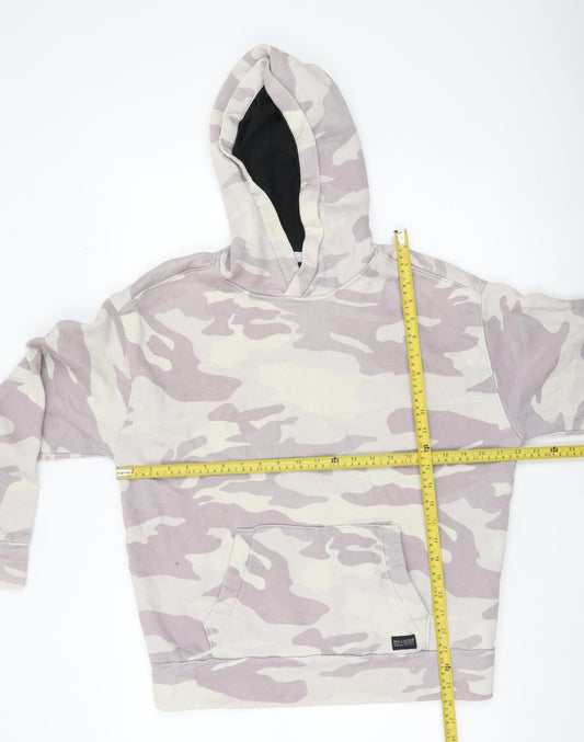 Hollister Womens Multicolour Camouflage Hoodie Small Oversized Fit