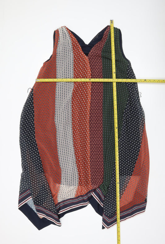 French Connection Womens Multicoloured XS Trapeze Swing Midi Dress