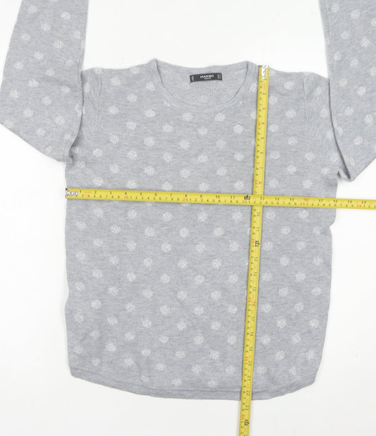 Womens UK Size 12 Mango Grey Pullover Jumper