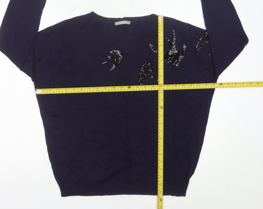 Womens UK Size 12 Marks and Spencer Purple Pullover Jumper