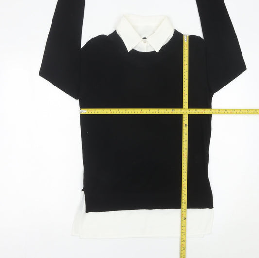 Womens UK Size S Linea Black Pullover Jumper