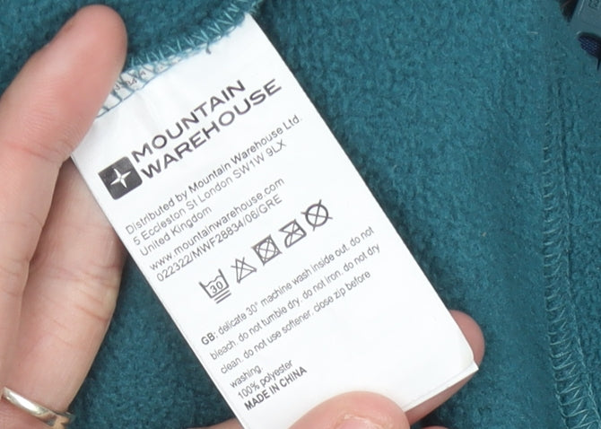 Mountain Warehouse Womens Green Size 8 Fleece Full Zip Jacket