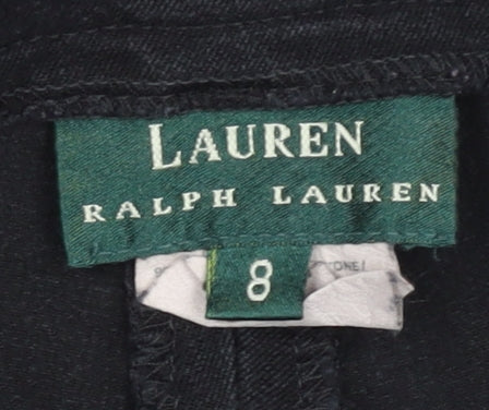 Ralph Lauren Women’s Black Straight Leg Jeans Size 8 Cotton Stretch
