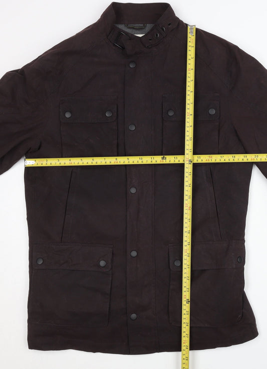 WRK Men’s Brown Military Jacket Medium Cotton Mid-Length