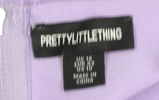 PrettyLittleThing Womens Purple Size 14 Cropped Corset Tank Top