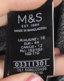 Marks and Spencer Womens Grey Size 16 Tank Top Activewear Sports Gym