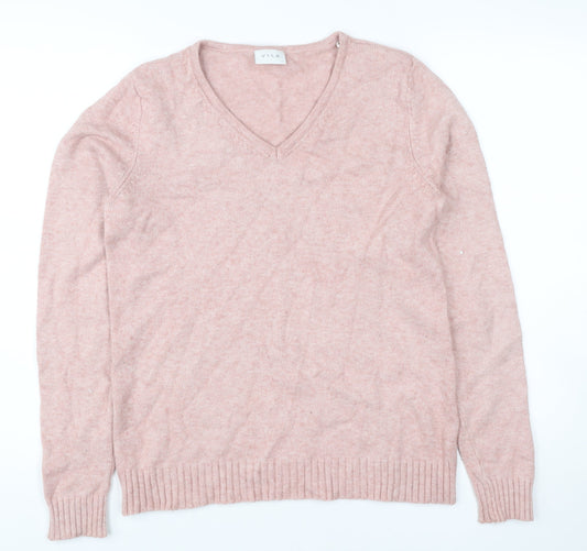 Womens UK Size S VILA Pink Pullover Jumper