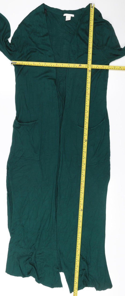 H&M Women’s Green Long Sleeve V-Neck Cardigan Size 8