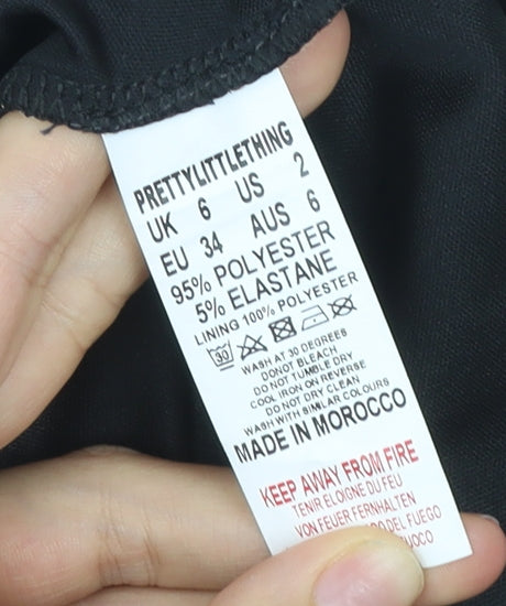 PrettyLittleThing Women’s Multicoloured Size 6 Halter Bodycon Dress