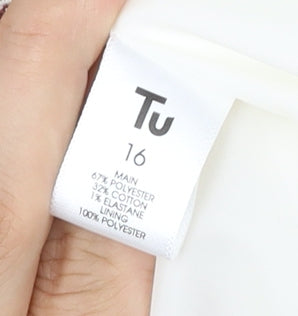 Tu Women’s Multicoloured Geometric Short Jacket Size 16