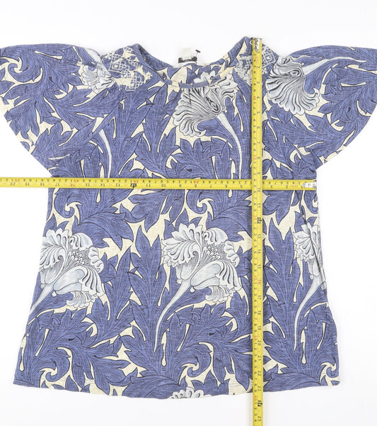 Womens UK Size 10 NEXT Blue Tunic Blouse