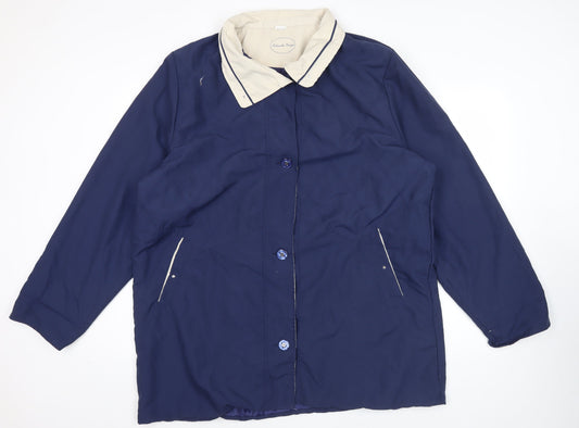 Womens UK Size 20 Gabriella Vicenza Blue Quilted Coat