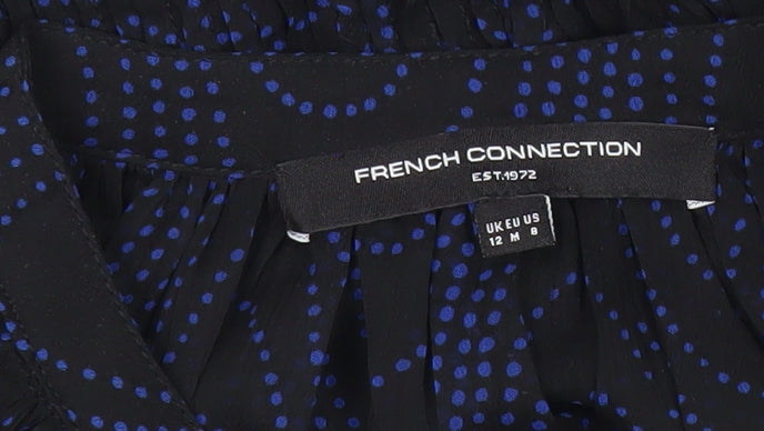 French Connection Women’s Black Polka Dot Shift Dress UK 12