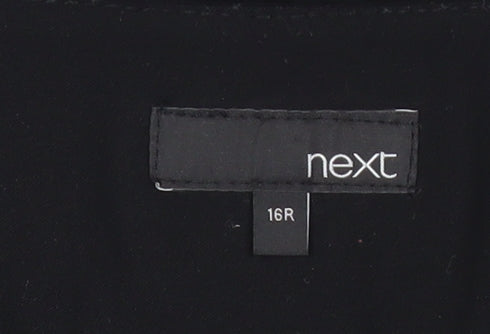 Next Womens Black Cropped Wide-Leg Trousers Size 16 Workwear