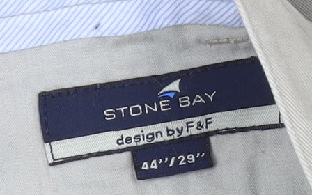 Stone Bay F&F Men’s Beige Chino Trousers 44W 29L Cotton Casual