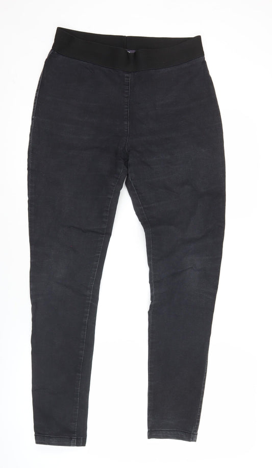 Additional front view of Marks & Spencer Teens Black Skinny Slim Fit Jeans, size 12