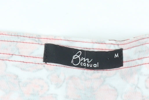 Womens UK Size M Bm Casual Red Basic T-Shirt