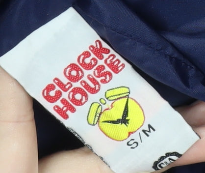 Clockhouse Women's Blue Trench Coat S Long Belted Classic Workwear