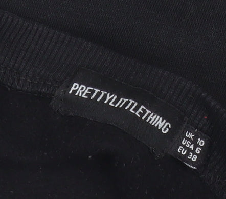 PrettyLittleThing Women Black Size 10 Bodycon Long Sleeve Dress