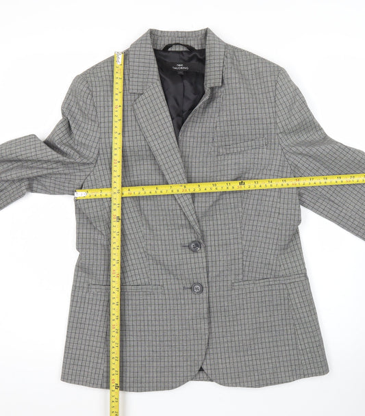 Next Women Grey Check Tailored Blazer Jacket Size 10 UK
