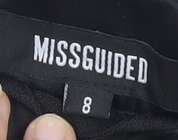 Missguided Womens Black Size 8 Double-Breasted Tuxedo Blazer Dress