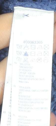 Forever 21 Women’s Blue Cable Knit Crew Neck Jumper Size L