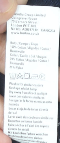 Burton Menswear Men’s Blue Roll Neck Jumper Medium Cotton Knit