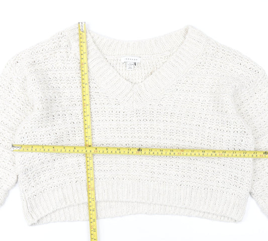 Womens UK Size S Topshop Ivory Pullover Jumper