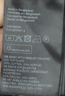 H&M Womens Navy Blue Cable-Knit Jumper Size 12 Cotton Blend