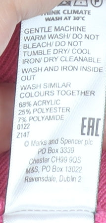 Womens UK Size 10 Marks and Spencer Pink Jersey Blouse